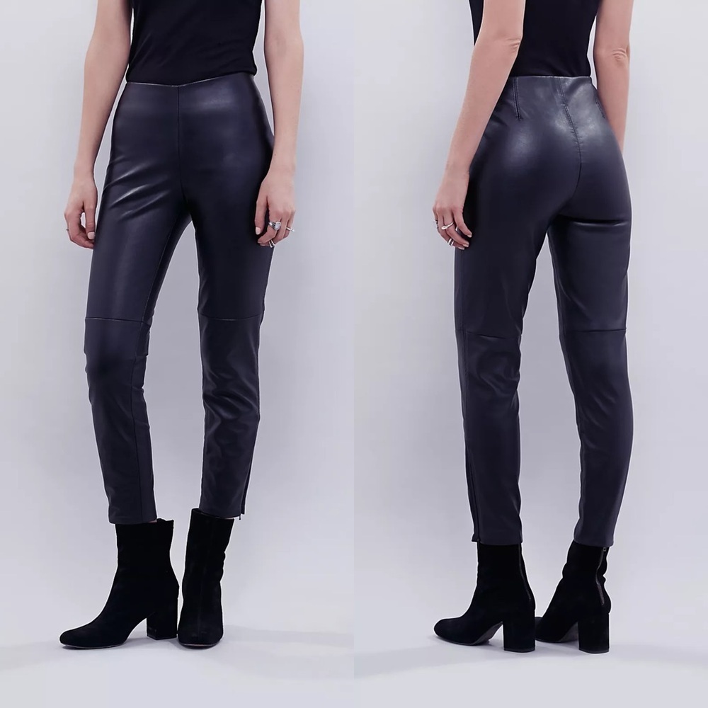 Free People Lana Vegan Leather Legging Black